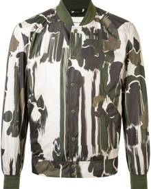 Cerruti 1881 - long sleeve camouflage print bomber jacket - men - Polyester - 46, 48, 50, 52 - Green