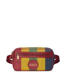 Gucci - Baiadera striped belt bag - men - Cotton/Leather/Canvas - 90, 95 - Multicolour