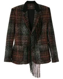 À La Garçonne - fringed tweed blazer - men - Cotton/Acrylic/Polyamide/Wool - 40 - Multicolour