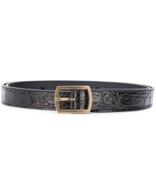 Saint Laurent Box Laque Ysl Leather Belt, Cream / Bronze, Women's, 36in / 90cm, Belts Leather Belts