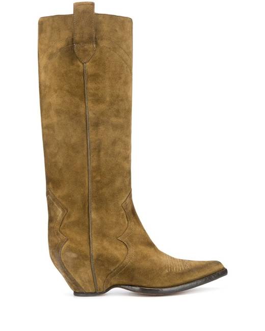 Gallucci Kids leather cowboy boots - Neutrals