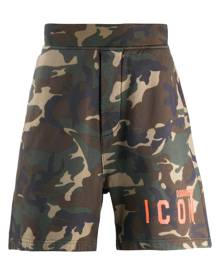 Dsquared2 - camouflage print ICON shorts - men - Cotton/Viscose - S, L, XS - Green