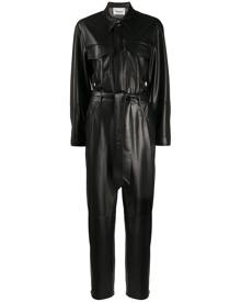 Nanushka - Ashton tie-waist boiler suit - women - Polyester/Polyurethane - M, L - Black