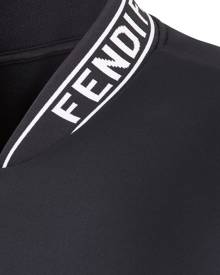 Fendi - logo-collar bomber jacket - men - Polyamide/Polyester/Elastane - 52 - Black