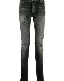 Balmain - ripped-detail skinny jeans - men - Cotton/Polyester/Polyurethane - 32, 33, 34, 36 - Black