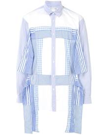 Comme Des Garçons Shirt - long-sleeve patchwork shirt - men - Cotton - S, M, L - Blue