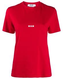MSGM - logo print t-shirt - women - Cotton - XS, L - Red