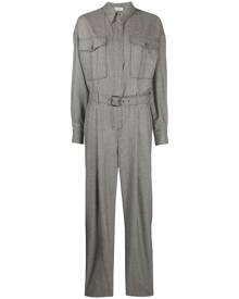 Brunello Cucinelli - houndstooth boiler suit - women - Virgin Wool - XS, S, M, L - Black