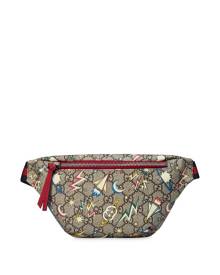 Gucci Kids - GG space print belt bag - kids - Palladium/Canvas - One Size - Neutrals