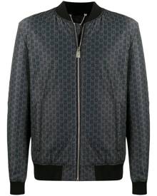 Billionaire - crest-print bomber jacket - men - Polyamide/Polyester/Cupro - 50, 52 - Black