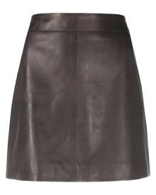 P.A.R.O.S.H. - biker mini skirt - women - Leather/Polyester - M - Brown