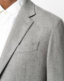 Ermenegildo Zegna - herringbone tweed blazer - men - Cotton/Cupro/Cashmere/Wool - 50, 54 - Grey