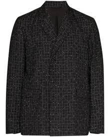 NULABEL - Reflector checked tweed blazer - men - Cotton/Acrylic/Wool - M, L, XL - Black