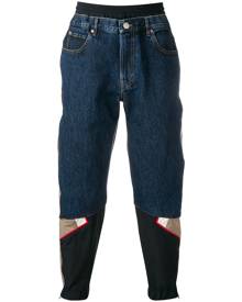 Martine Rose - baggy jeans with track strap - men - Polyester/Cotton - M - Blue