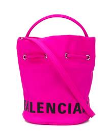 Balenciaga Women Extra Small Logo Bucket Bag In Black Nylon Polyamide  ref.499084 - Joli Closet