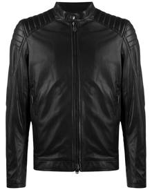 Hydrogen - zip-up leather biker jacket - men - Viscose - XL - Black