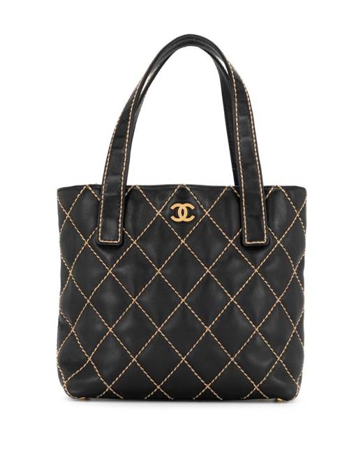 Chanel Black Quilted Caviar Leather Medallion Tote Bag - Yoogi's