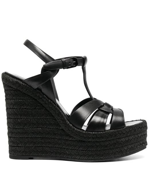 womens black wedge sandals