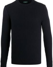 Zanone - ribbed knit wool jumper - men - Virgin Wool - 46, 48, 50, 52, 56 - Blue Zanone - ribbed knit wool jumper - men - Virgin Wool - 46, 48, 50, 52, 56 - Blue