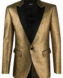 Dsquared2 - metallic sheen blazer - men - Wool/Acetate/Silk/Viscose - 46, 52, 48, 50 - GOLD