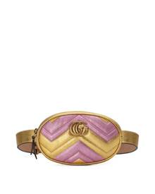 Gucci - GG Marmont matelassé leather belt bag - women - Silk/Leather - 70 - GOLD