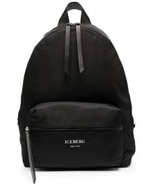 Iceberg - logo print shoulder strap backpack - men - Polyamide - One Size - Black