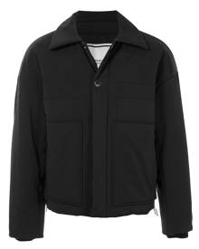 Wooyoungmi - point-collar padded bomber jacket - men - Polyester/Elastane - 50 - Black