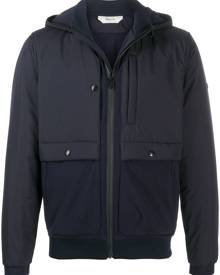 Z Zegna - zipped hooded jacket - men - Cotton/Polyamide/Polyester/Viscose - S - Blue