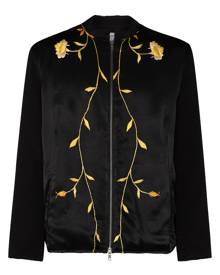 By Walid - floral embroidered bomber jacket - men - Silk - M - Black