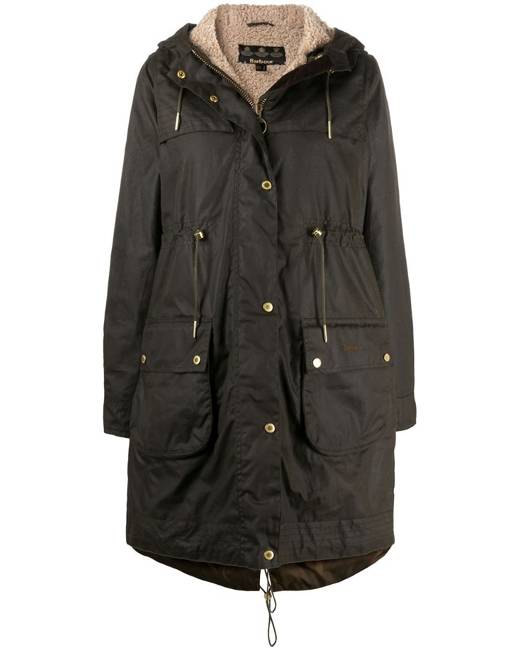 barbour absorber parka black