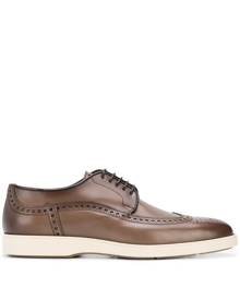 Santoni - lace-up leather brogues - men - Leather/Rubber - 6.5, 7, 8.5 - Brown