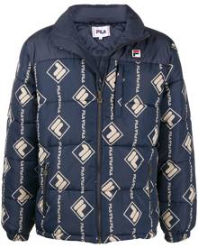 Fila - logo-print puffer jacket - men - Polyester - S, L, XL - Blue