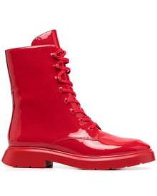 Stuart Weitzman - vinyl lace-up boots - women - Polyurethane/Rubber - 36, 36,5, 37, 37,5, 38 - Red