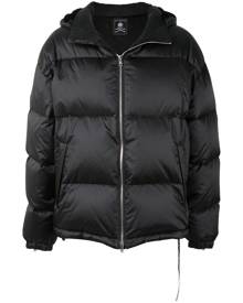 Mastermind Japan - logo-print puffer jacket - men - Polyester - L - Black