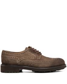 Doucal's - lace-up perforated brogues - men - Leather/Suede/Rubber - 40, 41 - Brown