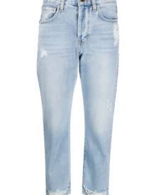 Merci - ripped straight-leg cropped jeans - women - Cotton - 26, 27, 29, 31 - Blue