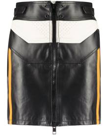 Diesel - colour-block biker mini skirt - women - Leather/Polyester - 26, 27, 28, 29, 30, 31 - Black