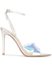 Gianvito Rossi - Stark plexi hologram sandals - women - PVC/Leather - 37 - Metallic