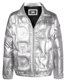 Karl Lagerfeld - zipped padded jacket - men - Feather Down/Polyester - 50 - Grey