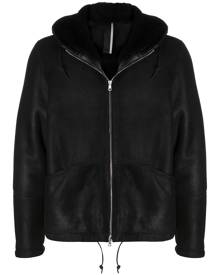 Low Brand - zipped hooded jacket - men - Sheep Skin/Shearling/Sheepskin - XL, XXL - Black