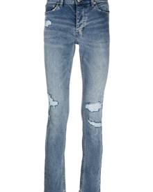 Ksubi - ripped-detailing skinny jeans - men - Cotton/Spandex/Elastane - 30, 31, 32, 33, 34 - Blue