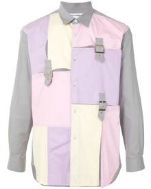 Comme Des Garçons Shirt - patchwork panelled cotton shirt - men - Cotton - S, M - PURPLE