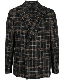 Tagliatore - metallic check wool blazer - men - Polyamide/Cupro/Mohair/Alpaca Wool - 48, 52 - Black