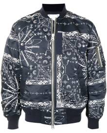 Sacai - cosmos print bomber jacket - men - Nylon - 1 - Blue