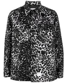 Department 5 - animal print button-up jacket - men - Polyester/Wool/other fibers/Acrylic (Fiber) - L - Black