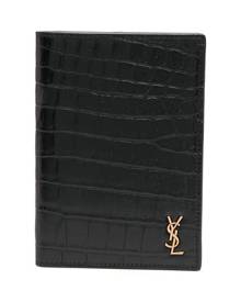 SAINT LAURENT - Logo-Appliquéd Full-Grain Leather Billfold Wallet - Men -  Brown for Men