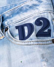 Dsquared2 - ripped cropped jeans - women - Cotton/Polyester/Spandex/Elastane - 38, 40, 42, 44 - Blue