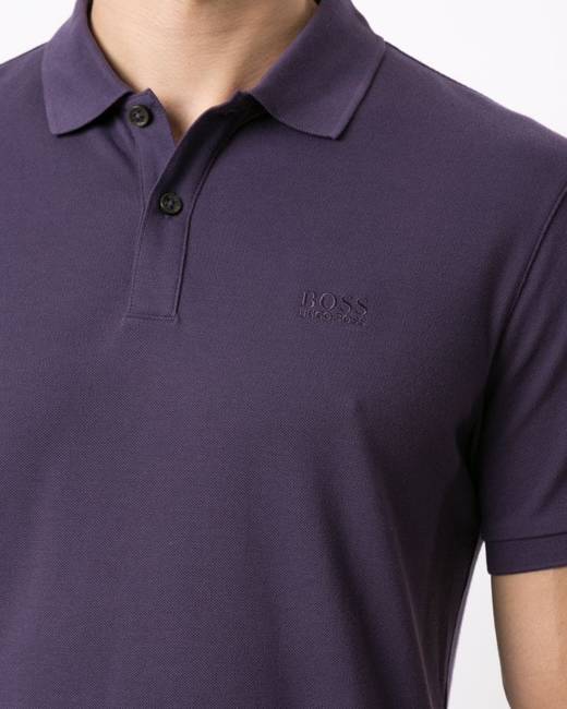 Hugo Boss Men's Short Sleeve Penrose Polo Tipped Collar Shirt Pastel Blue 