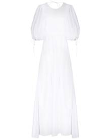 Cecilie Bahnsen - Lara pouf-sleeve tiered dress - women - Polyamide/Polyester - 6, 8, 10, 12 - White