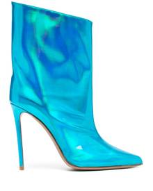 Alexandre Vauthier - Alex hologram boots - women - Leather/PVC - 37, 40, 36, 37.5, 38, 38.5, 39, 35, 36.5 - Blue